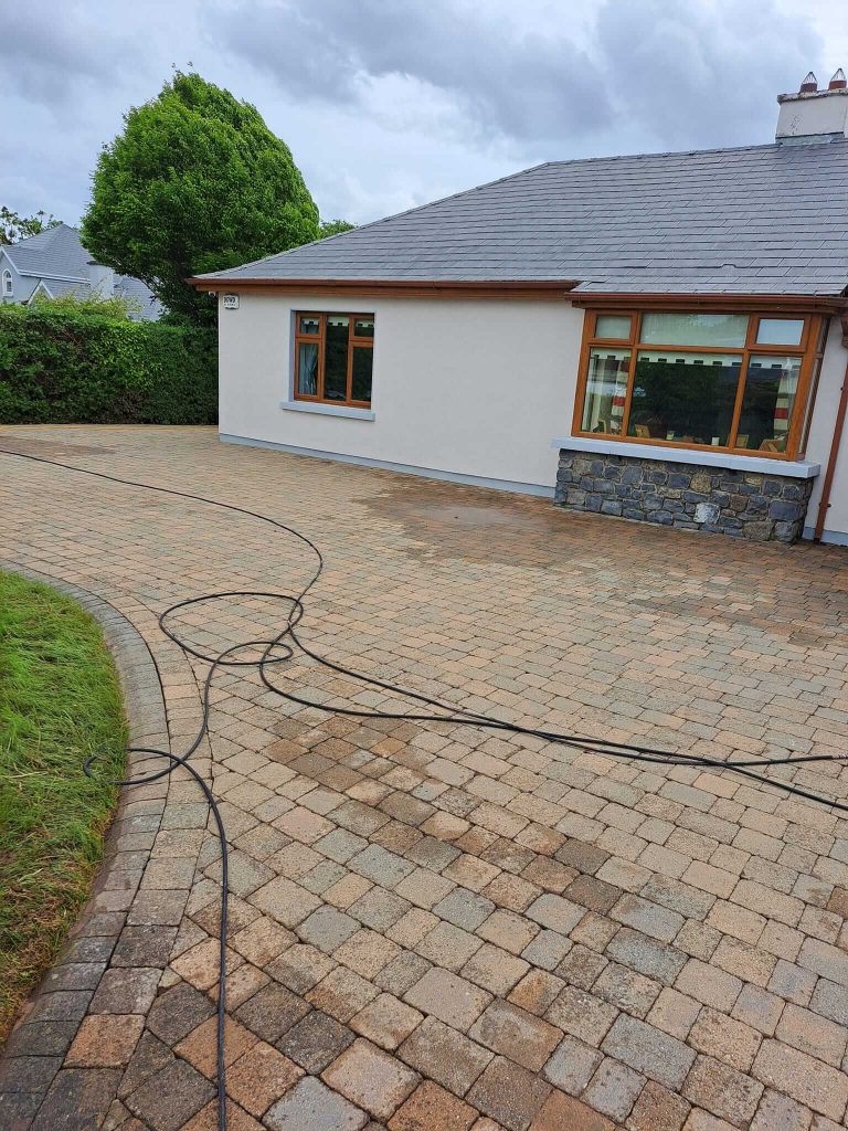 Front driveway pressure washed